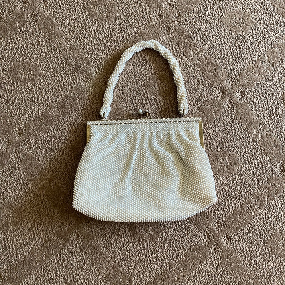 Something old for the bride.Gorgeous beaded vintage purse.Corde